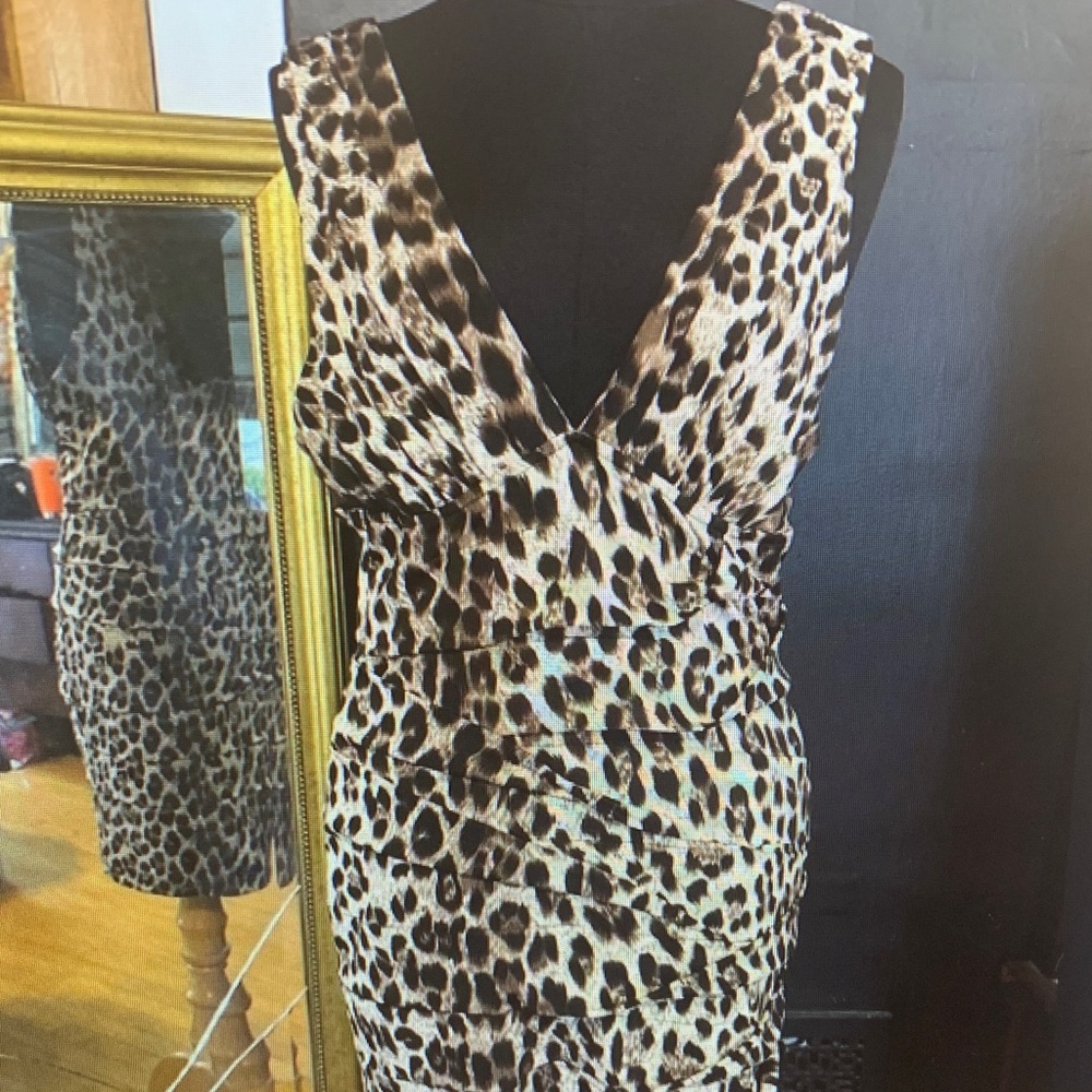 Nolan Miller Animal Print Mini Dress